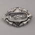 1880 British antique sterling silver finely engraved oval brooch by Alfred George Griffiths