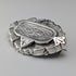 1880 British antique sterling silver finely engraved oval brooch by Alfred George Griffiths