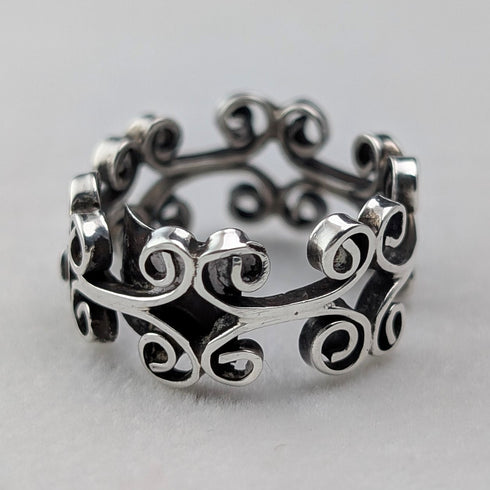 ヴィンテージ メキシコ製 純銀製リング(12-13号) 指輪