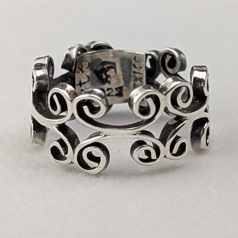 ヴィンテージ メキシコ製 純銀製リング(12-13号) 指輪