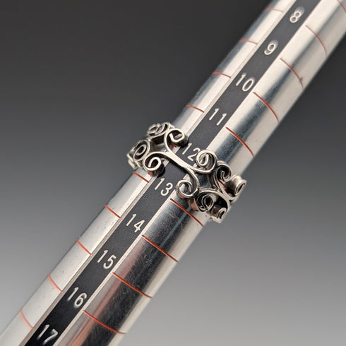 ヴィンテージ メキシコ製 純銀製リング(12-13号) 指輪