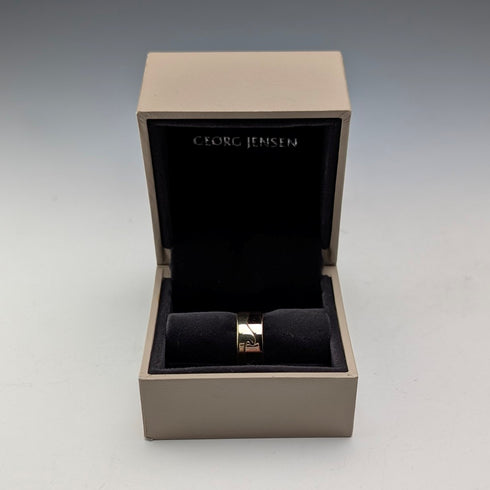 北欧Georg Jensen 2連フュージョン K18ゴールドリング 8.8g(9-10号) 指輪 ケース付