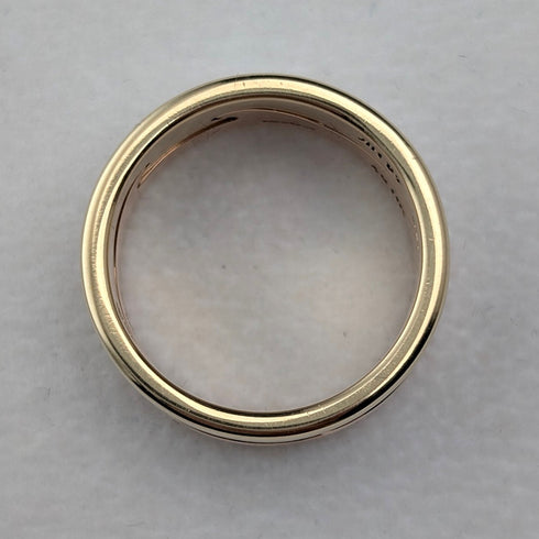 北欧Georg Jensen 2連フュージョン K18ゴールドリング 8.8g(9-10号) 指輪 ケース付