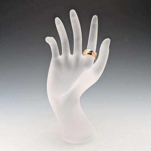 北欧Georg Jensen 2連フュージョン K18ゴールドリング 8.8g(9-10号) 指輪 ケース付