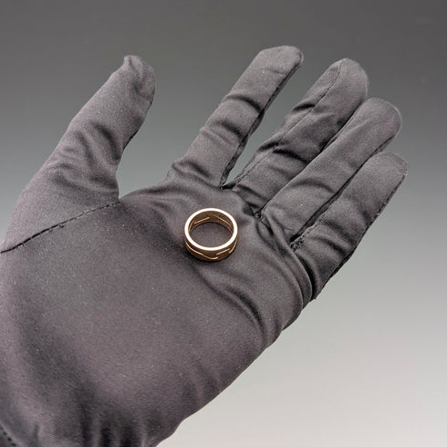 北欧Georg Jensen 2連フュージョン K18ゴールドリング 8.8g(9-10号) 指輪 ケース付