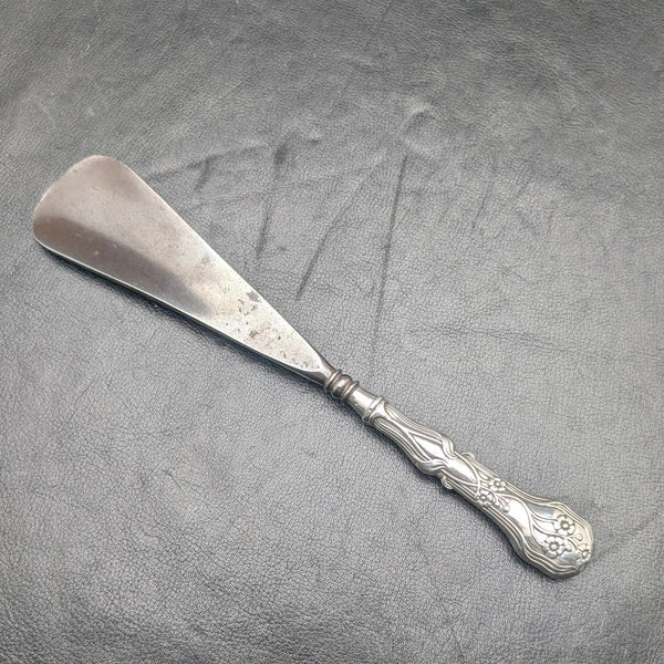 【ご注文品】1885年頃 英国アンティーク 純銀ハンドル シューホーン 靴べら