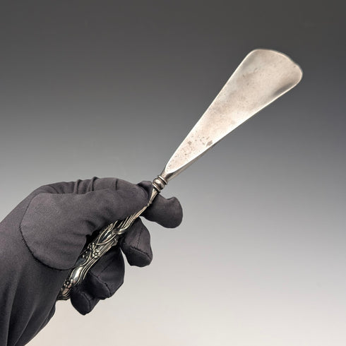 【ご注文品】1885年頃 英国アンティーク 純銀ハンドル シューホーン 靴べら
