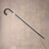 1929 British vintage black shaft curved handle pure silver decorated walking stick 85cm