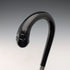 1929 British vintage black shaft curved handle pure silver decorated walking stick 85cm