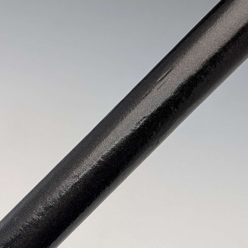 1929 British vintage black shaft curved handle pure silver decorated walking stick 85cm