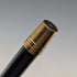 1929 British vintage black shaft curved handle pure silver decorated walking stick 85cm