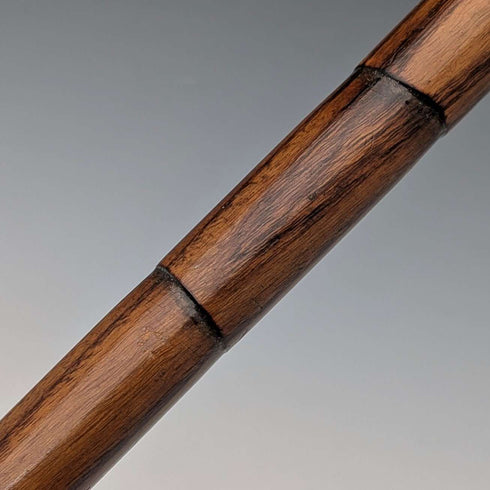 1934年 英国ヴィンテージ タンシャフト 曲がりハンドル 純銀装飾 ステッキ 杖 83cm
