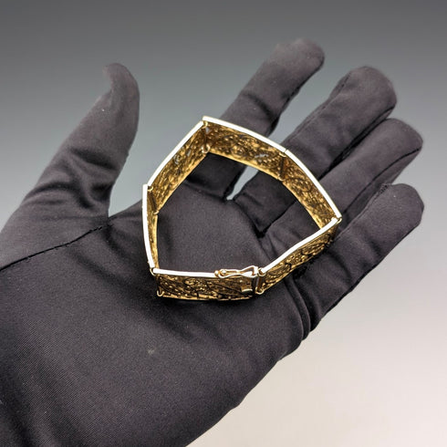 復古 835 銀鍍金花絲手鍊