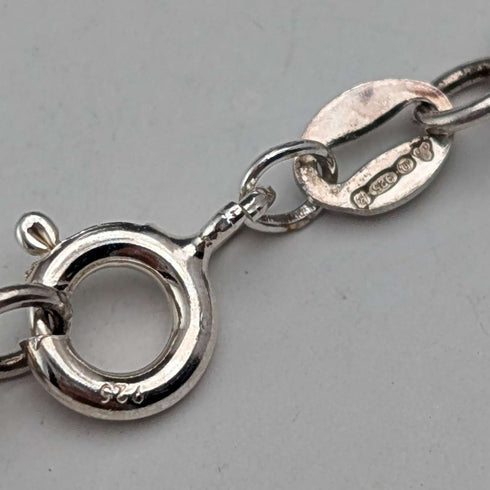 British vintage sterling silver twisted chain necklace 15g