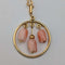 Vintage Rold Gold and Pink Coral Pendant Necklace