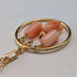 Vintage Rold Gold and Pink Coral Pendant Necklace