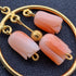 Vintage Rold Gold and Pink Coral Pendant Necklace