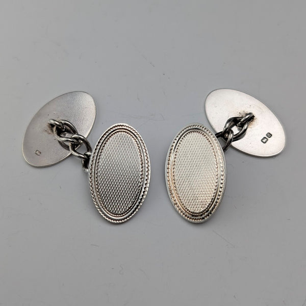 1977年 英国ヴィンテージ 純銀製 カフリンクス Henry Griffith&Sons