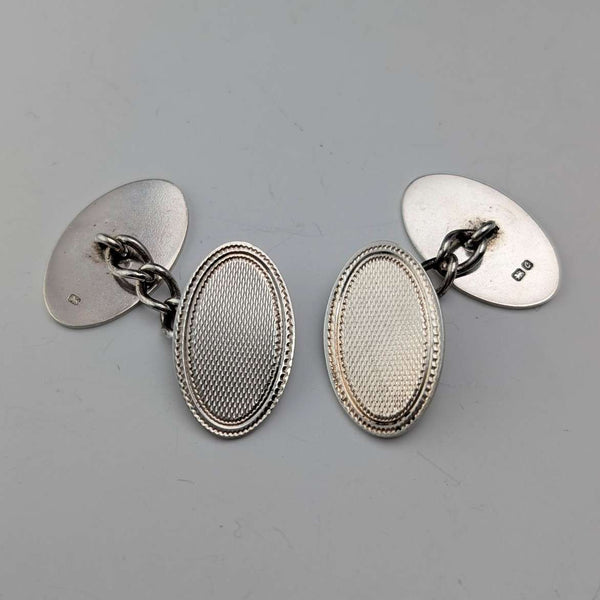 1977 British Vintage Sterling Silver Cufflinks Henry Griffith & Sons