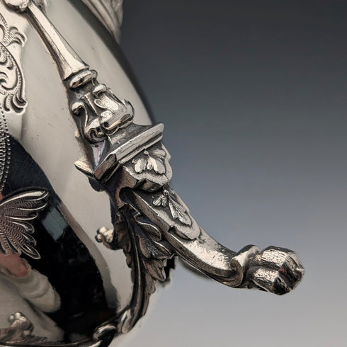 Antique French silver plate coffee pot