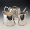 Antique British silver plate tea set, 3 piece set, GRAINGER & CAMPBELL