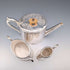 Antique British silver plate tea set, 3 piece set, GRAINGER & CAMPBELL