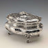 Early 20th century German antique 800 silver floral decoration large box 372g