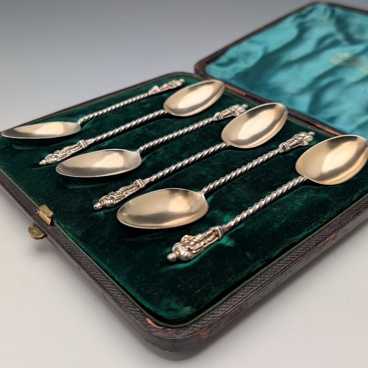 1891年 英国アンティーク 純銀製アポストル ティースプーン6本セット