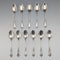 German antique 800 silver tea spoon set of 11, total 101g