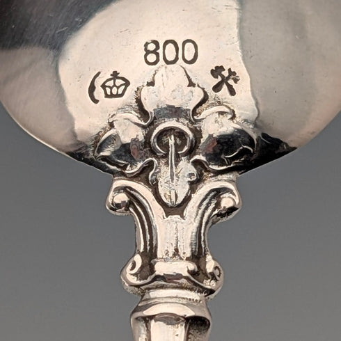 德國古董 800 銀茶匙 11 件套,總計 101 克