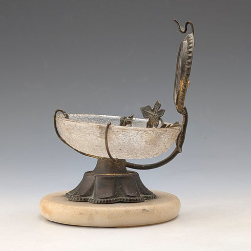 アンティーク オルモル&ガラス製 懐中時計ホルダー アクセサリートレイ