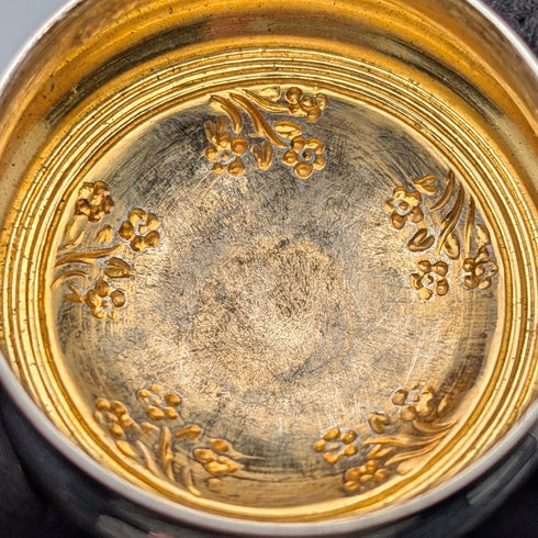 1916 年英國古董銀蓋迷你玻璃罐一對 Jones & Crompton