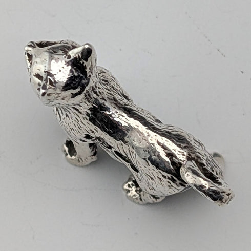 英国ヴィンテージ 純銀製 子猫ミニチュア フィギュリン 15g