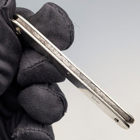 1941年 英国ヴィンテージ 純銀ハンドル スチールブレード 折りたたみナイフ William Needam