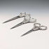 1902 Antique Sterling Silver Handle Sewing Scissors 3-Piece Set Levi&Salaman