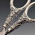 1902 Antique Sterling Silver Handle Sewing Scissors 3-Piece Set Levi&Salaman