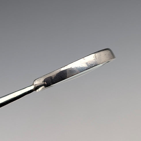 ヴィンテージ 純銀製 小型ルーペ 虫眼鏡 ペンダント ネックレスチェーン付