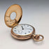 British antique Russell pocket watch, gold plated half hunter case, in good working order