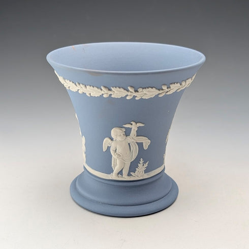 British Vintage Wedgwood Jasperware Small Vase in Pale Blue
