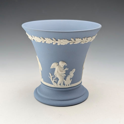 British Vintage Wedgwood Jasperware Small Vase in Pale Blue