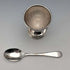 Vintage British silver plate rabbit base egg stand set, boxed, Seba