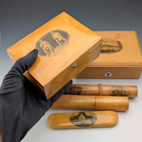 ビクトリアン後期 英国アンティーク 木製モークリンウェア 5個セット