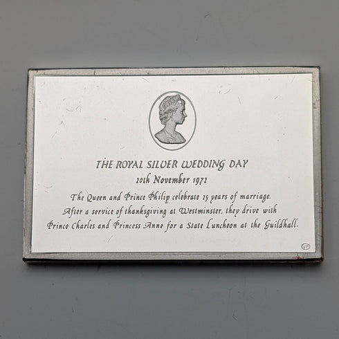 1977年 英国 純銀製 ジュビリーインゴット25個セット 計641g 木箱入り John Pinches