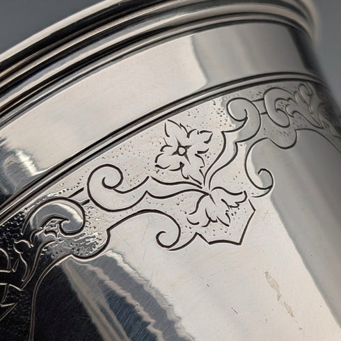 Circa 1900 German antique 800 silver beaker cup 146g David Kugelmann