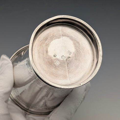 Circa 1900 German antique 800 silver beaker cup 146g David Kugelmann