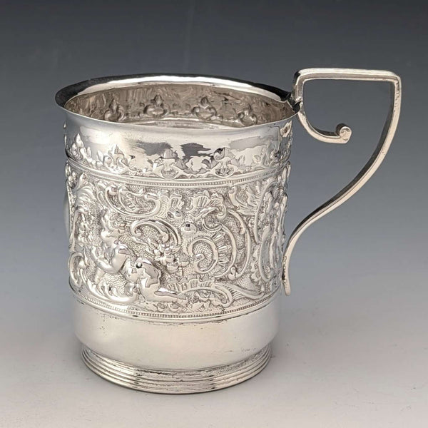 1900年頃 英国アンティーク シルバープレート製 マグカップ JP&S