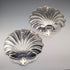 Vintage British silver plate large shell dish pair