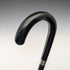 1944 British vintage black shaft curved handle pure silver decorated walking stick 83cm K&SLD