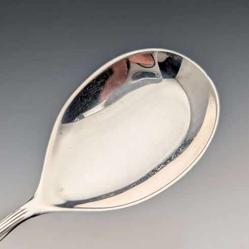 1982 British vintage sterling silver tea caddy spoon 13g with clover decoration JB Chatterley