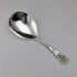 1982 British vintage sterling silver tea caddy spoon, 13g, rose decoration, JB Chatterley